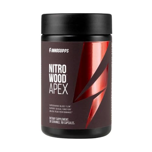 Image of InnoSupps Nitro Wood Apex - Focus & Blood Flow Booster for Men - Supports Blood Flow, Circulation, Male Performance, Muscle Growth & Recovery - Stamina & Endurance Support - 60 Veg Capsules