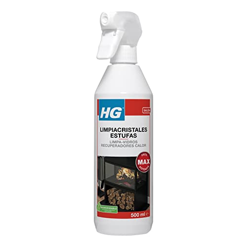 HG Aerosol Limpiador para Cristales de Estufa para Hornos y Chimeneas, Elimina Hollín, Grasa y Alquitrán – 500 ml