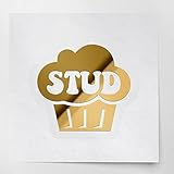 Decal Stickers Of Guy Manly Stuff Stud Muffin (Metallic Gold) Premium Waterproof Vinyl Decal Stickers For Laptop Phone Accessory Helmet Car Window Mug Tuber Cup Door Wall Decora ANDSKUS096521GO070722