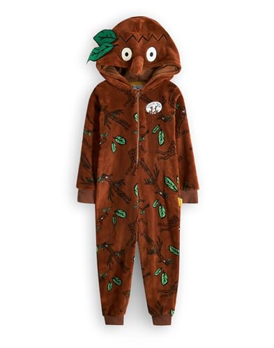 Gruffalo Kids Onesie | Brown Stickman Woodland All in One Sleepsuit Pyjamas For Boys & Girls | Fleece Bodysuit Hooded PJs | Nightwear Pyjama Loungewear Gift for Children & Toddlers