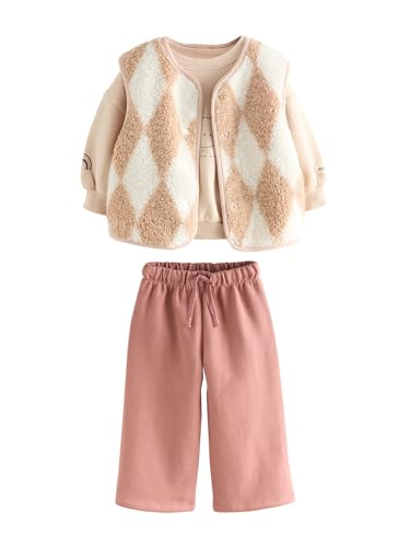 Veste sans manches et ensemble de jogging large 3 pièces fille anti-froid