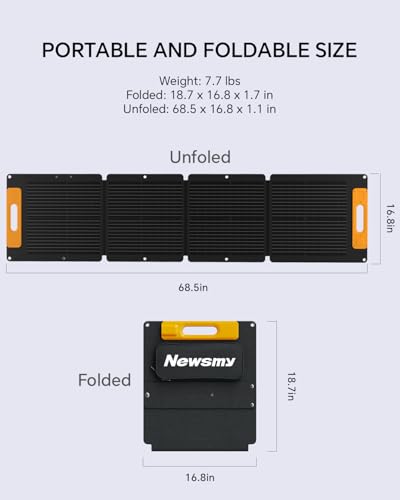100 Watt Portable Solar Panel for Portable Power Station, Foldable Solar Panel 100W for Camping, with Solar Cable, 19V Monocrystalline Solar Panel, 22% High Efficiency IP65 Waterproof - Image 5
