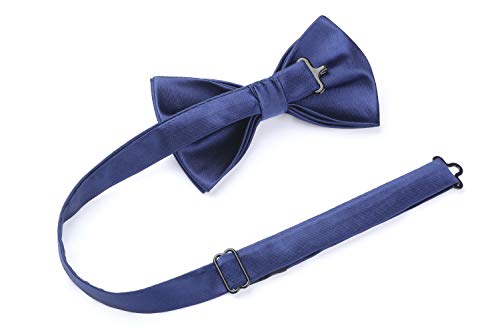 Image of HISDERN Bow Ties for Men Pretied Bowties Classic Formal Business Bow Tie Adjustable Tuxedo Bowtie for Wedding Party