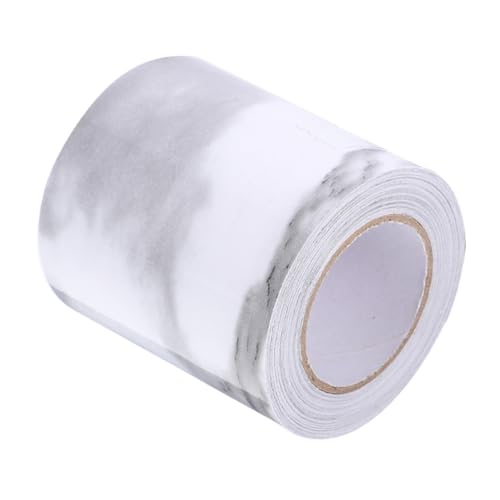 FIXOSHEE Moldura De Zócalo Autoadhesiva De Pvc Efecto Mármol Blanco Superpequeña, Flexible y Adhesiva, Para Decoración De Pared En Pasillos y Dormitorios, Rollo 5 m x 5 Cm, Instalación Rápida