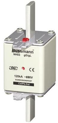 Bloc de fusibles NH3 Eaton Bussmann 500A 690V AC gG gL DIN