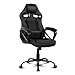 Drift DR50B- Silla Gaming Profesional, Polipiel, reposabrazos Acolchados, Piston Clase 4, Asiento basculante, Altura Regulable, cojín Lumbar, Color Negro