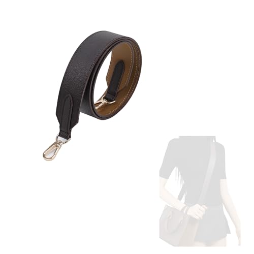 Image of DGAZ Vachetta Leather Crossbody Strap for ONTHEGO bag with Gift Box, Handmade DIY purse strap (1.5 Inch Wide,43.3 Inch Long; Color Blocking (Wide Strap))