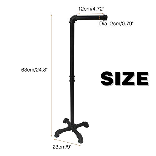 Addgrace Industrial Standing Toilet Paper Holder Iron Pipe Heavy Duty Racks For Home Bathroom (Black) #TOP4