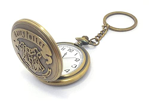 Image of AUGEN Premium Pocket Watch Metal Keychain Retro Vintage for Gifting With Key Ring Anti-Rust (Pack Of 1)