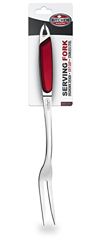 Kitchen Maestro High Quality Stainless Steel Rubber Coated Grip Serving Fork
