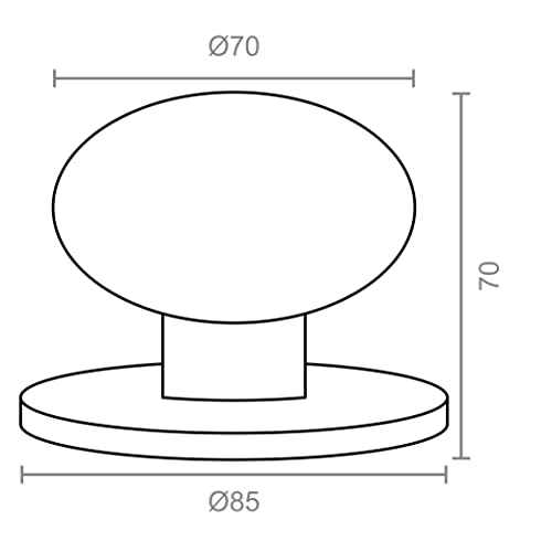 Micel - 11904 - Pomello liscio per porte
