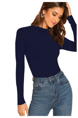 Image of Dream Beauty Fashion Women's Casual Round Neck Long Sleeves Stylish Top, 23 inch inches (Top Empire-06)