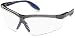 Uvex S3500 Genesis X2 Safety Eyewear, Silver and Navy Frame, Clear Ultra-Dura Hardcoat Lens