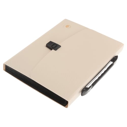 SOPOTUTU 多アコーディオンファイルフォルダー 大容量 書類整理用持ち運び可能なドキュメントオーガナイザー オフィス 学校 家用 ベージュ