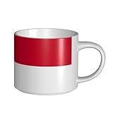 hgnbcsa Tasses imprimées avec drapeau de Monaco   Grande capacité   En céramique   Avec fond antidérapant   Pour la maison, la cuisine, le bureau