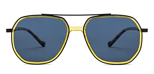 Image of Hip Hop Full Rim Square Branded and Stylish Sunglasses For Men & Women | Polarized and 100% UV Protected | Medium | LK S15200