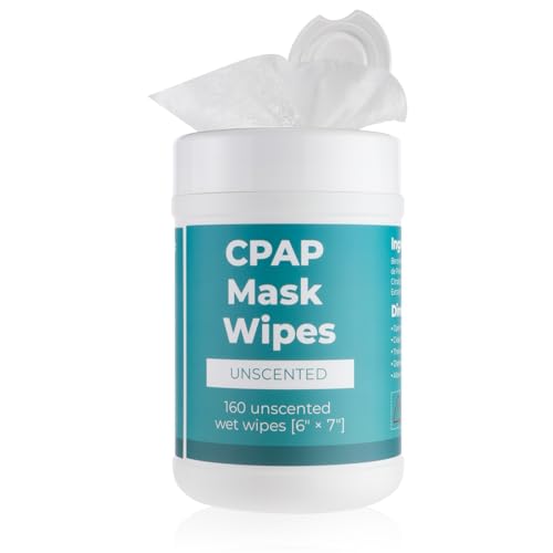 160 Pack CPAP Mask Wipes Unscented Wet Wipe Lint & Alcohol-Free Cleaner CPAP Cleaning Supplies for Masks Tubes and Devices