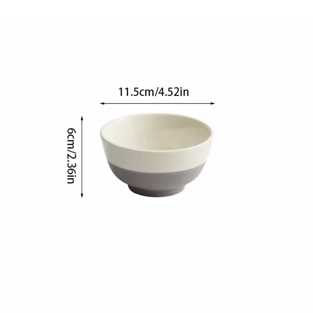Saladier Bol en céramique, Bol à Salade de Fruits, Mode Nordique, Bol à Nouilles, Cuisine Maison, Salon, Bol à Dessert de Bureau Bol(2PCS)