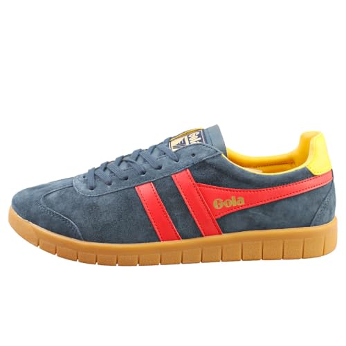 Image of Gola Men's Hurricane Suede Navy /Red /Sun /Gum 11 M