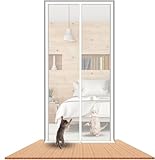 Katzengitter Balkontür 90cmx200cm, Verdickte Katzenschutzgitter Fliegengitter Wohnzimmer,...