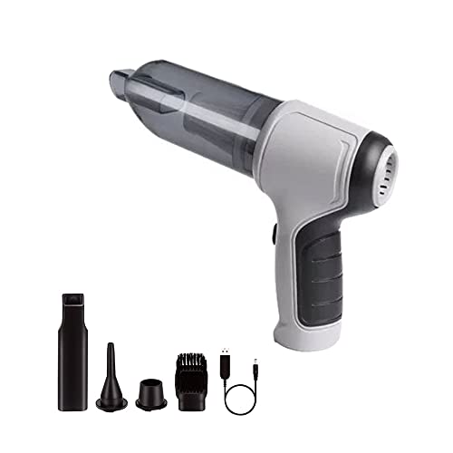 Riloer Handheld Cordless Vacuum Cleaner 9,000Pa 3 Types Nozzles Car Vacuum, 120W Rechargeable Vacuum, Low Noise Hand Vacuum for Car, Pet, Crumb, Laptop Gray