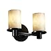 Justice Design Group CLD-8512-10-NCKL Clouds Collection Rondo 2-Light Bath Bar Light Fixture