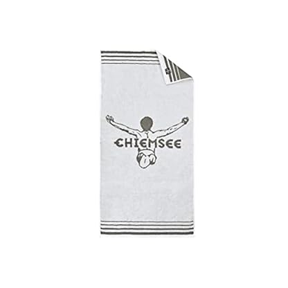 Chiemsee Handtuch-Set Miami aus weicher Baumwolle in edler Jacquard-Qualität, 4-teilig, nachhaltig und fair, Farbe:Weiß und Grau, Größe:50 x 100 cm – Bild 3