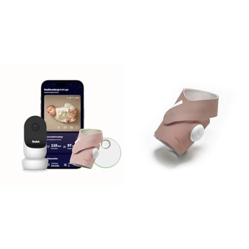 Owlet® Dream Duo 2 Smart Baby Monitor: FDA-Cleared Dream Sock® Plus Owlet Cam 2- Dusty Rose & Accessory Fabric Sock for Dream Sock Baby Monitor, Fits Babies 0 to 18 Months, Dusty Rose