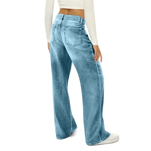 2025 Summer Vintage Baggy Jean for Woman, Wide Leg Baggy Jeans High, Street Fashion Wide Leg Denim Pant3
