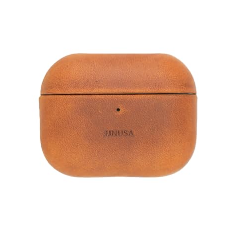 AirPods Pro 3 étui cuir Crazy Horse marron boîtier vintage MagSafe 2025