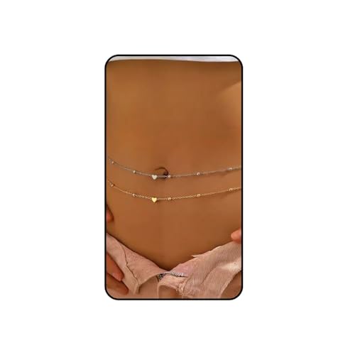 Image of Fabme Women's Waist Chain - Stylish Saree Gold Plated Belly Chain Body Hip Chain for the Waist Ladies Sexy Bikini Jewelry (26-42 In)