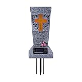 dijiusidy Solarbetriebene Grabvase als Erinnerungsgeschenk mit besonderer Note, die letzte Ruhestätten mit Wärme erfüllt. Ergänzung für jeden Friedhof oder Grabstein. Vase mit markanter Kreuzform und