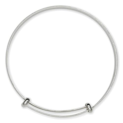 Bijoux bébé argent pour cadeau de naissance jonc extensible poli - 2