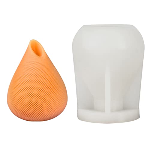 Water Drop Design Candle Silicone Mold Round Striped Swirl Spiral Wax Soy Soap Mold Plaster Epoxy Resin Clay Mold Fondant Chocolate Cake Candy Baking Mould #TOP22