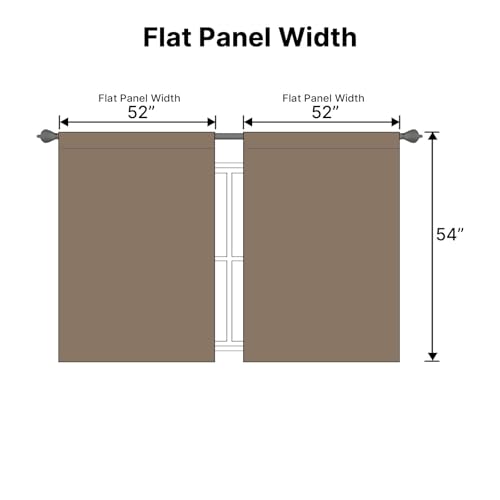 Image of H.VERSAILTEX Blackout Curtains Thermal Insulated Window Treatment Panels Room Darkening Blackout Drapes for Living Room Back Tab /Rod Pocket Bedroom Draperies (2 Panels, Macchiato, 52 x 54 Inch)