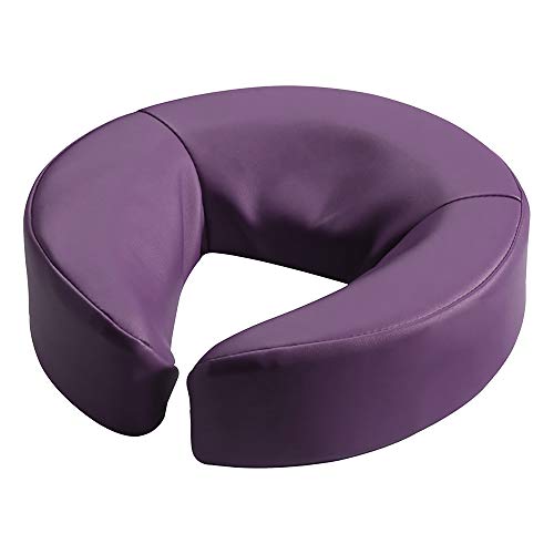 Coussin de massage ergonomique violet pour éliminer la pression du visage sur table de massage