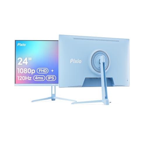 Image of Pixio PX246 Wave Blue 24 inch 120Hz Refresh Rate FHD 1080p Resolution IPS Panel 4ms GTG Response Time Gaming Monitor with Adaptive Sync