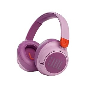 JBL JR460NC draadloze koptelefoon met Active Noise Cancelling, met JBL Safe Sound, ontworpen voor kinderen, in roze