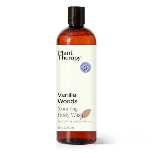 Plant Therapy Vanilla Woods Natural Body Wash 16 oz For all Skin Types, Sulfate Free Body Wash, For Men or Women, Sophisticated Sweet & Woody Scent, Lush, Hydrating Lather, Cleanses & Soothes Skin -  Plant Therapy Essential Oils