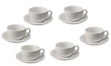 Milchkaffeetasse Italia inklusive Untertasse - 6er Pack
