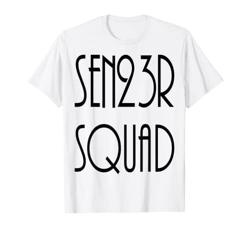 Hombre Clase de 2023 Graduación del espíritu de la escuela secundaria del escuadrón sénior Camiseta