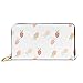 Produktbild JHGFG Mode Handtasche Reißverschluss Brieftasche Muster Karotten auf weißem Telefon Kupplung Geldbörse Abendkupplung Blockieren Leder Brieftasche Multi Card Organizer