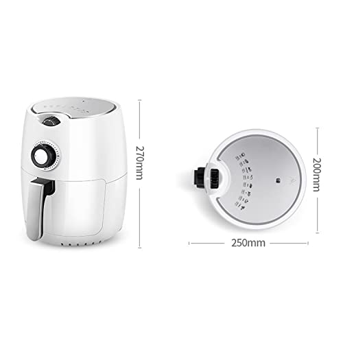 Air Fryer 2QT Compact Hot Oven Oilless with Temperature Control and Auto Shut Off Feature Knob and Touch Screen Combination Control 1000W White - Image 6