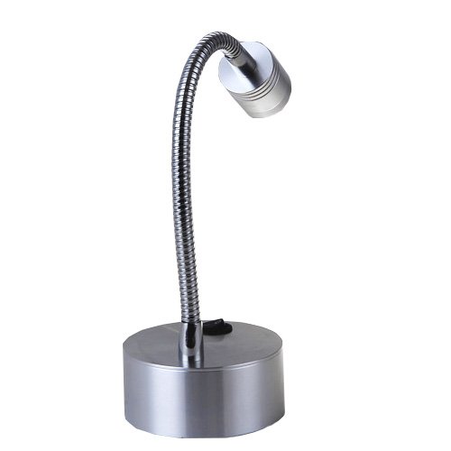 BRILLRAYDO 3W Warm White LED COB Picture Light Ceiling Spot Lamp On/Off Button Battery-Powered Kitchen Silver Finish