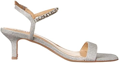 Jewel Badgley Mischka Women's Lalita Heeled Sandal, Silver, 9 | Image 5