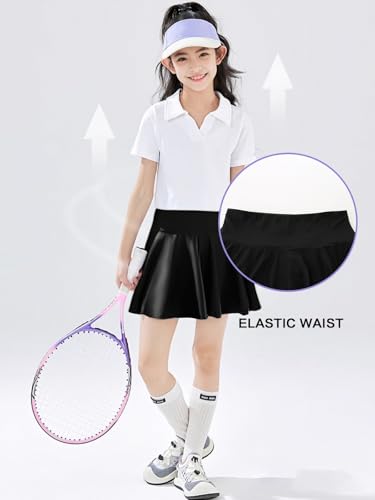 Toddler Girls Skorts Soft Pleated Athletic Skirts for Teen Girl Tennis Golf Skort with Pockets3
