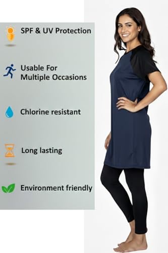 Image of ANJOR Swimming Tights & Long Half Sleeves Tshirt for Women