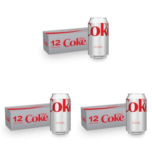 Image of Diet Coke Soda Soft Drink Cans, 12 fl oz, 36 Pack