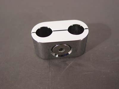V-Twin 31-9942 - Chrome Dual Throttle Cable Separator Clamp