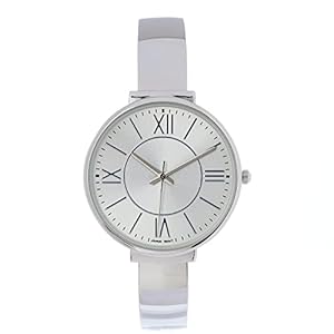 Women’s Wristwatch | Stainless Steel Bangle Cuff Style | Quartz Analog | 35mm Durable Round Stone Dial | Fashion Watches for Women